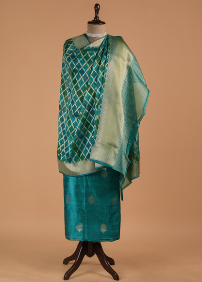 Green Silk Dress Material