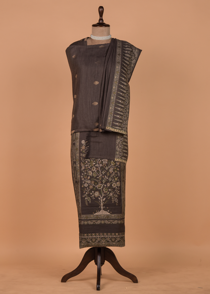 Grey Pashmina Dress Material