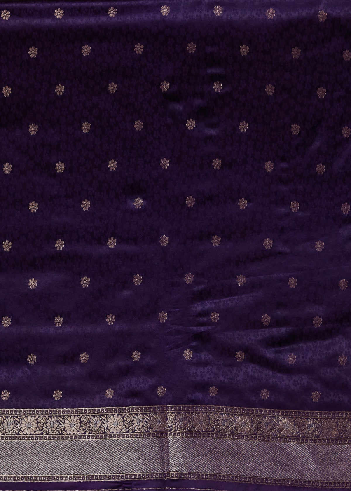 Purple Moroccan Silk Banarasi Saree
