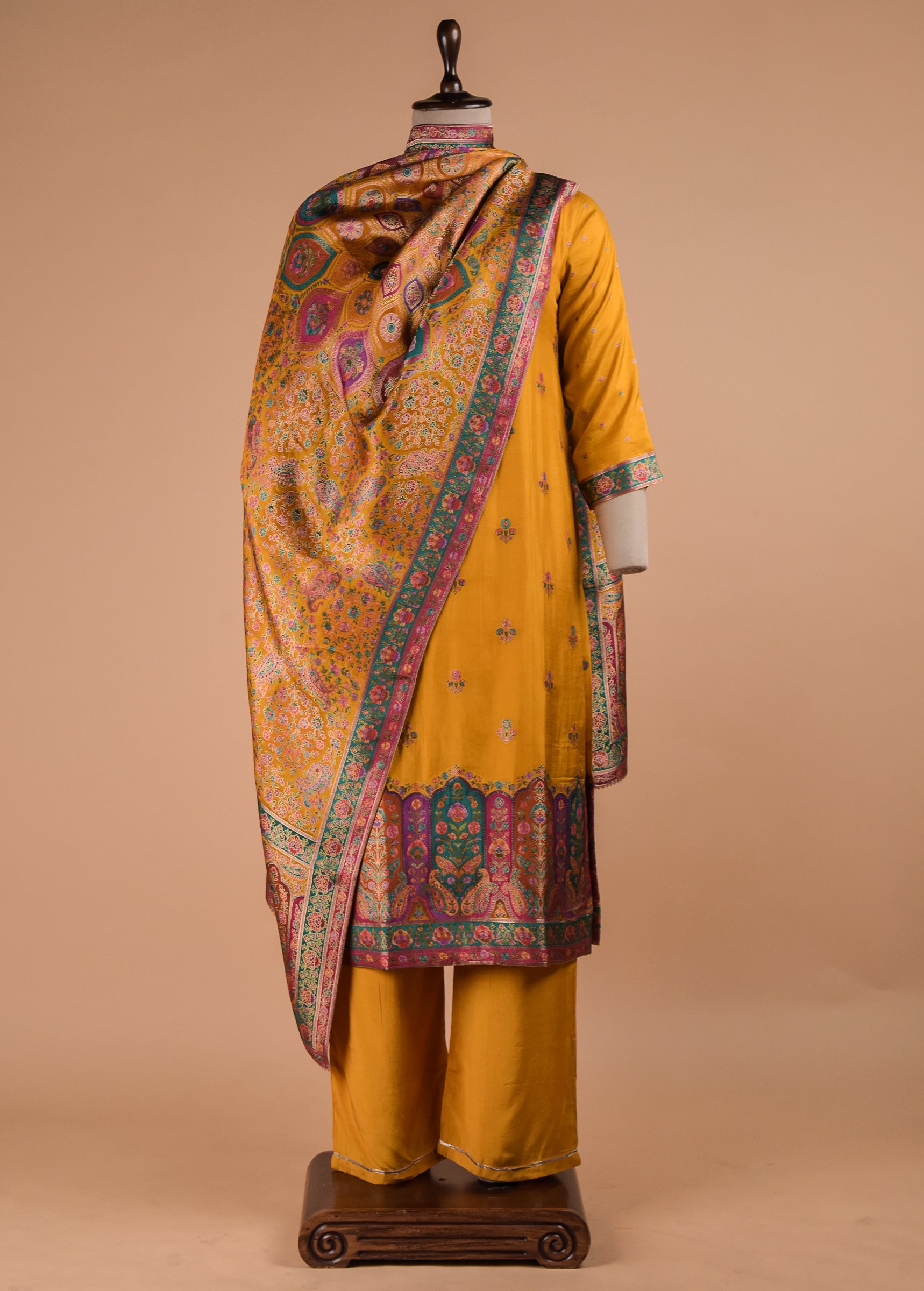 Yellow Moroccan Silk Straight Set