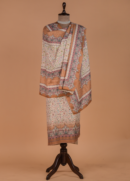 Multicoloured Pashmina Dress Material
