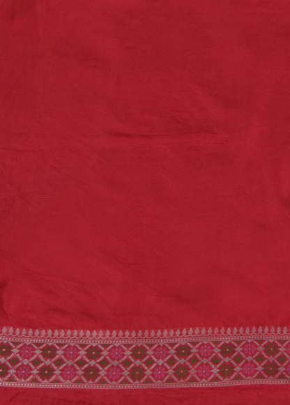 Orange Art Tussar Georgette Banarasi Saree