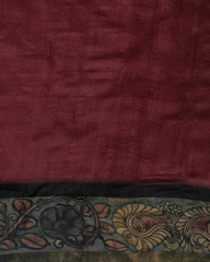 Red Tussar Bandhani Saree