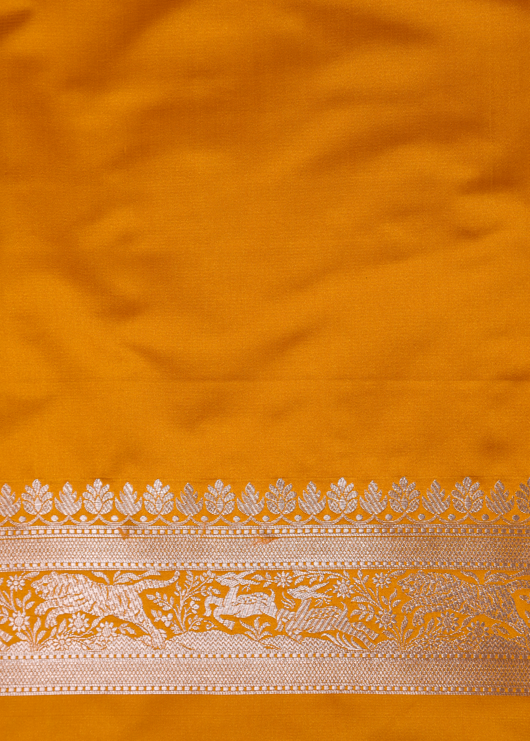 Yellow Banarasi Handwoven Art Silk Saree