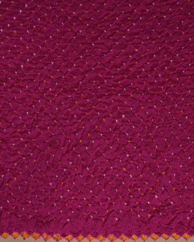 Pink Gajji Silk Bandhani Saree