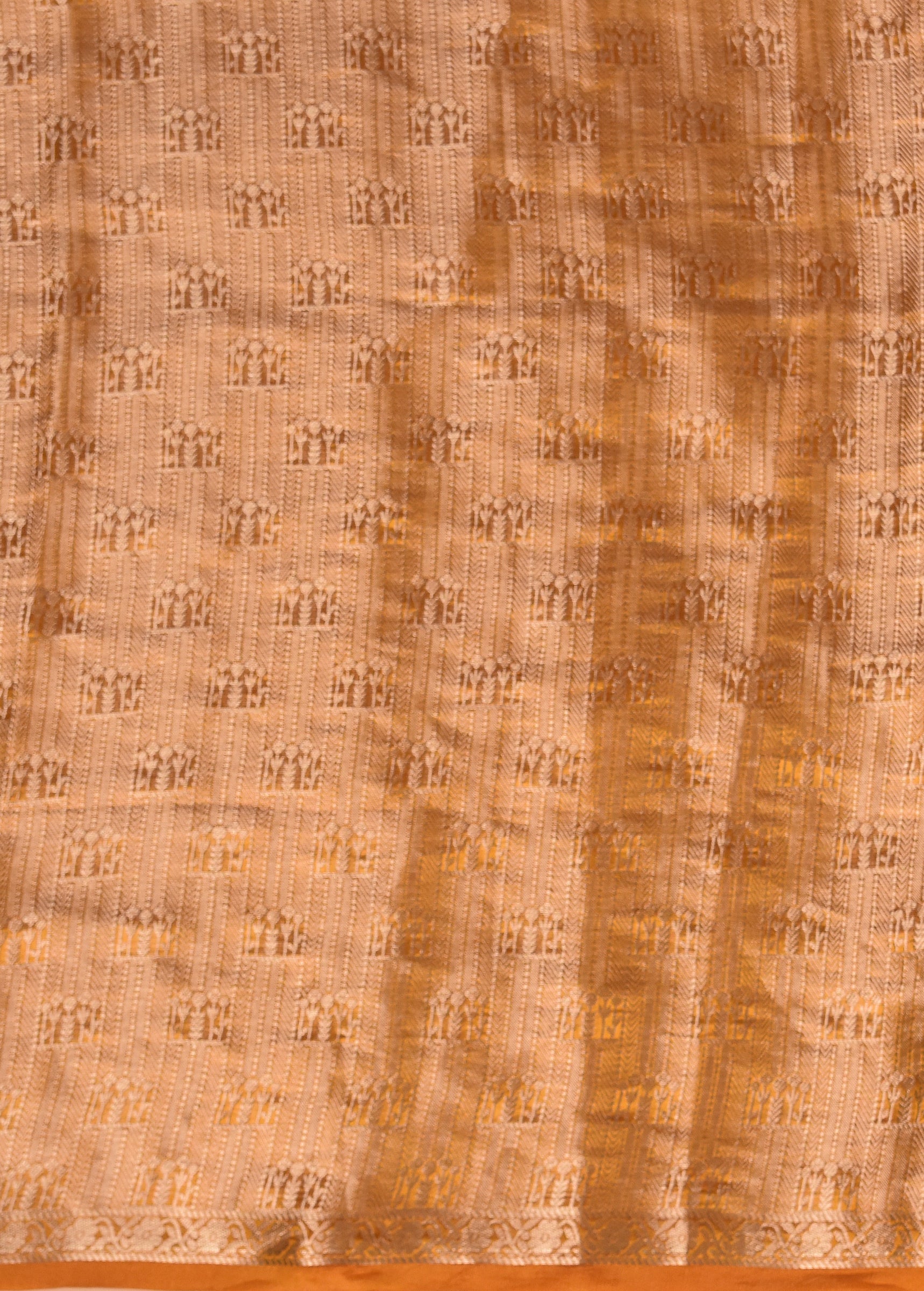Orange Chinia Silk Banarasi Saree