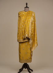 Yellow Upada Silk Dress Material