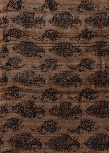 Green Tussar Printed Saree