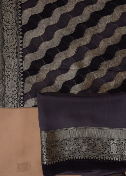 Black Georgette Banarasi Saree