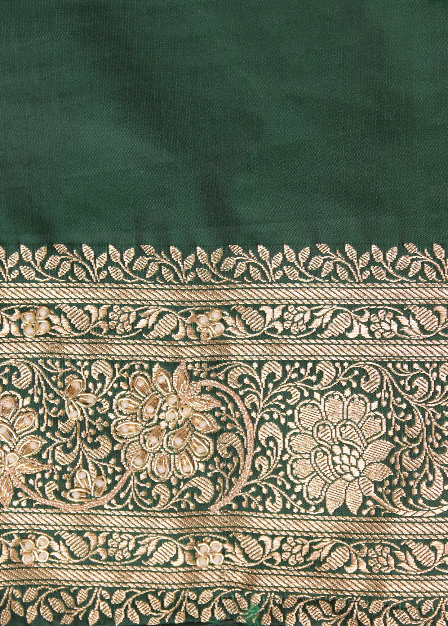 Green Crepe Silk Banarasi Saree