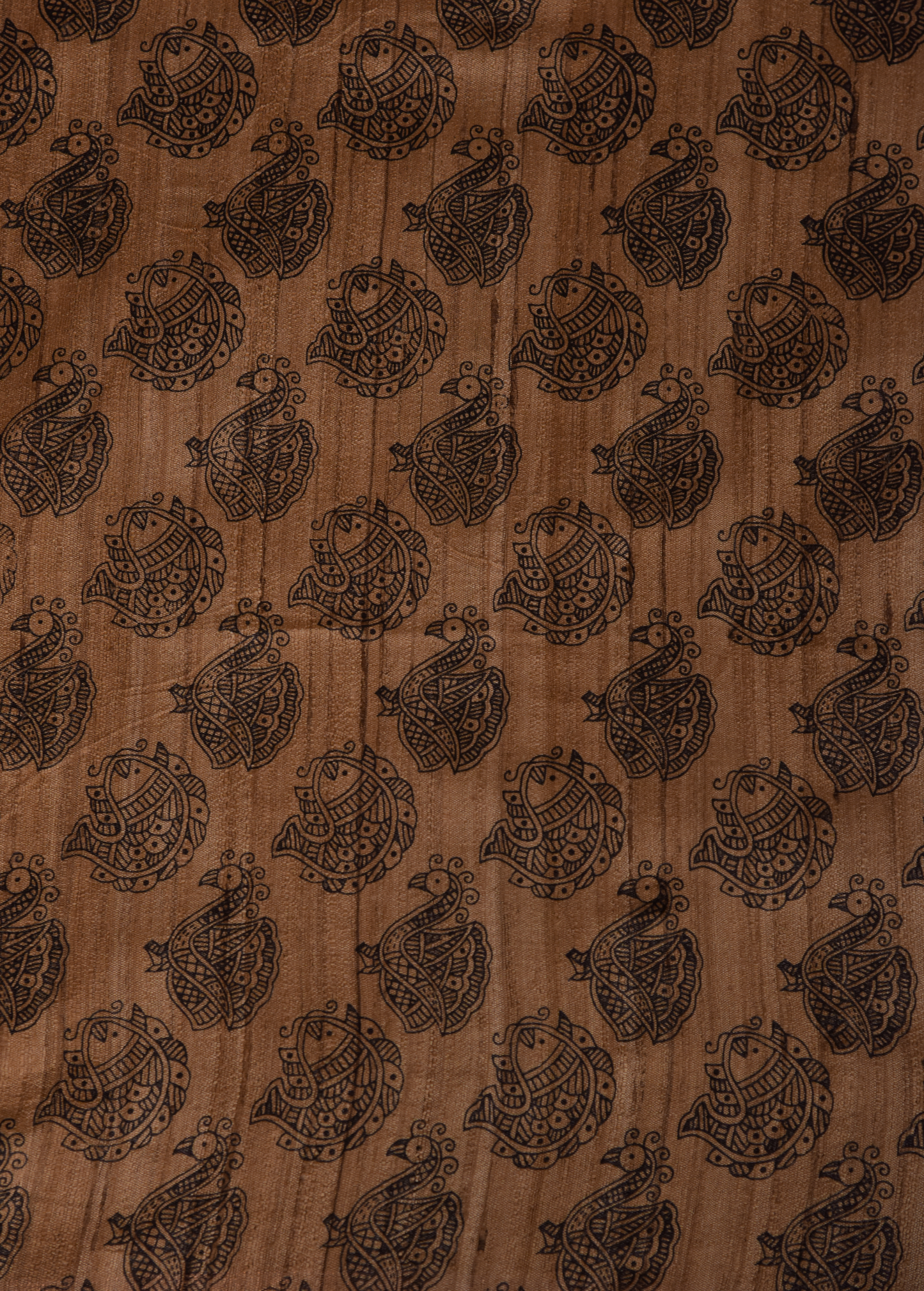 Yellow Tussar Printed Saree