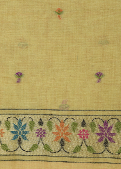 Green Cotton Banarasi Saree