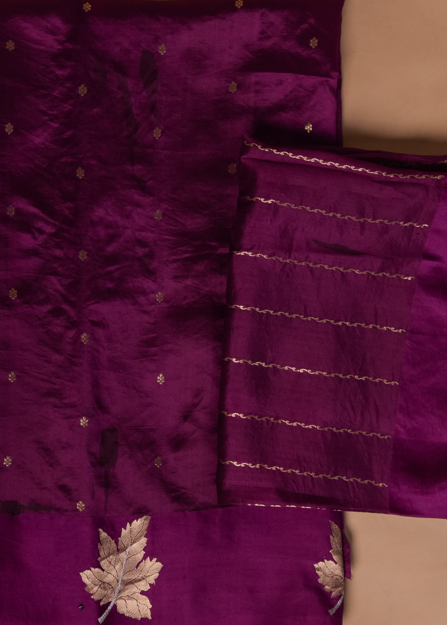 Purple Silk Banarasi Saree