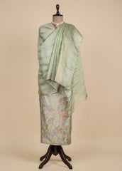 Green Tussar Dress Material