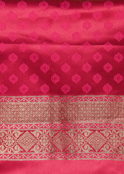 Pink Satin Silk Kanjeevaram Saree