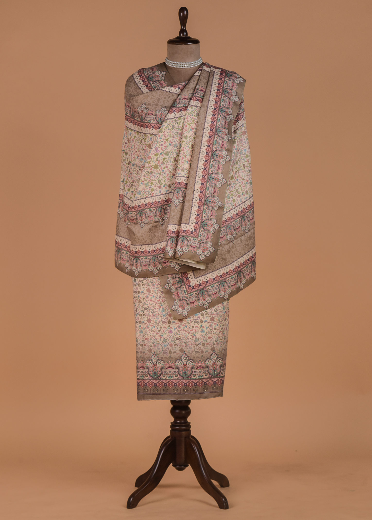 Multicoloured Pashmina Dress Material