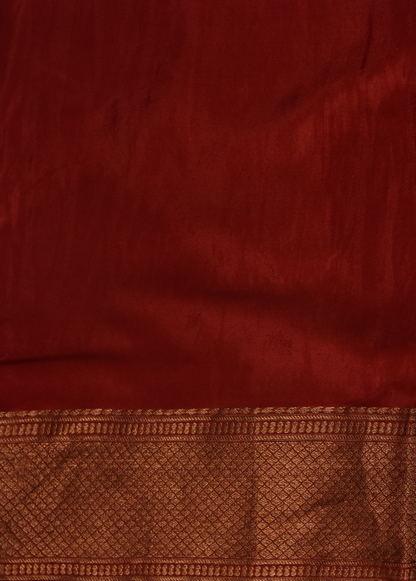 Blue Crepe Banarasi Saree