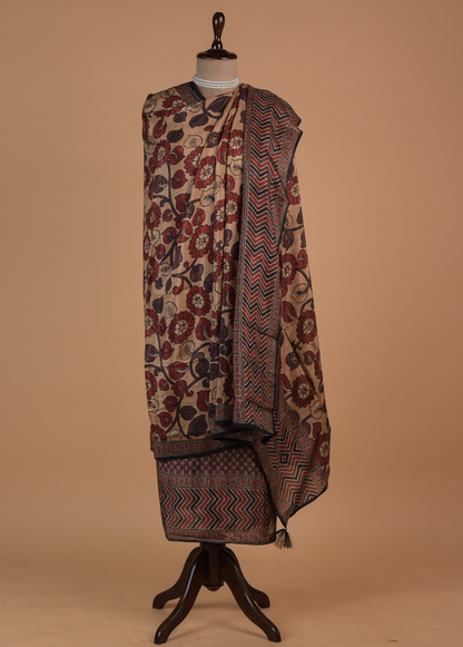 Multicoloured Crepe Dress Material