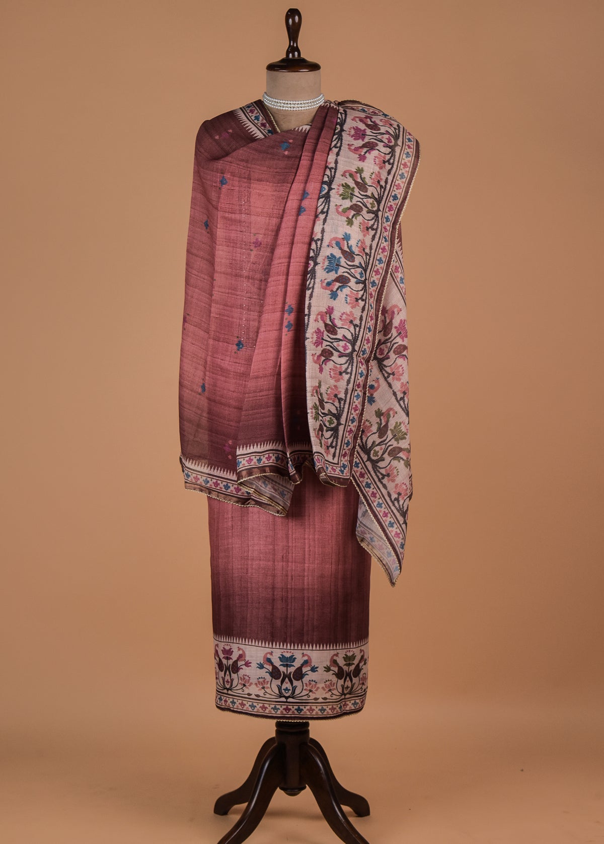Pink Cotton Dress Material