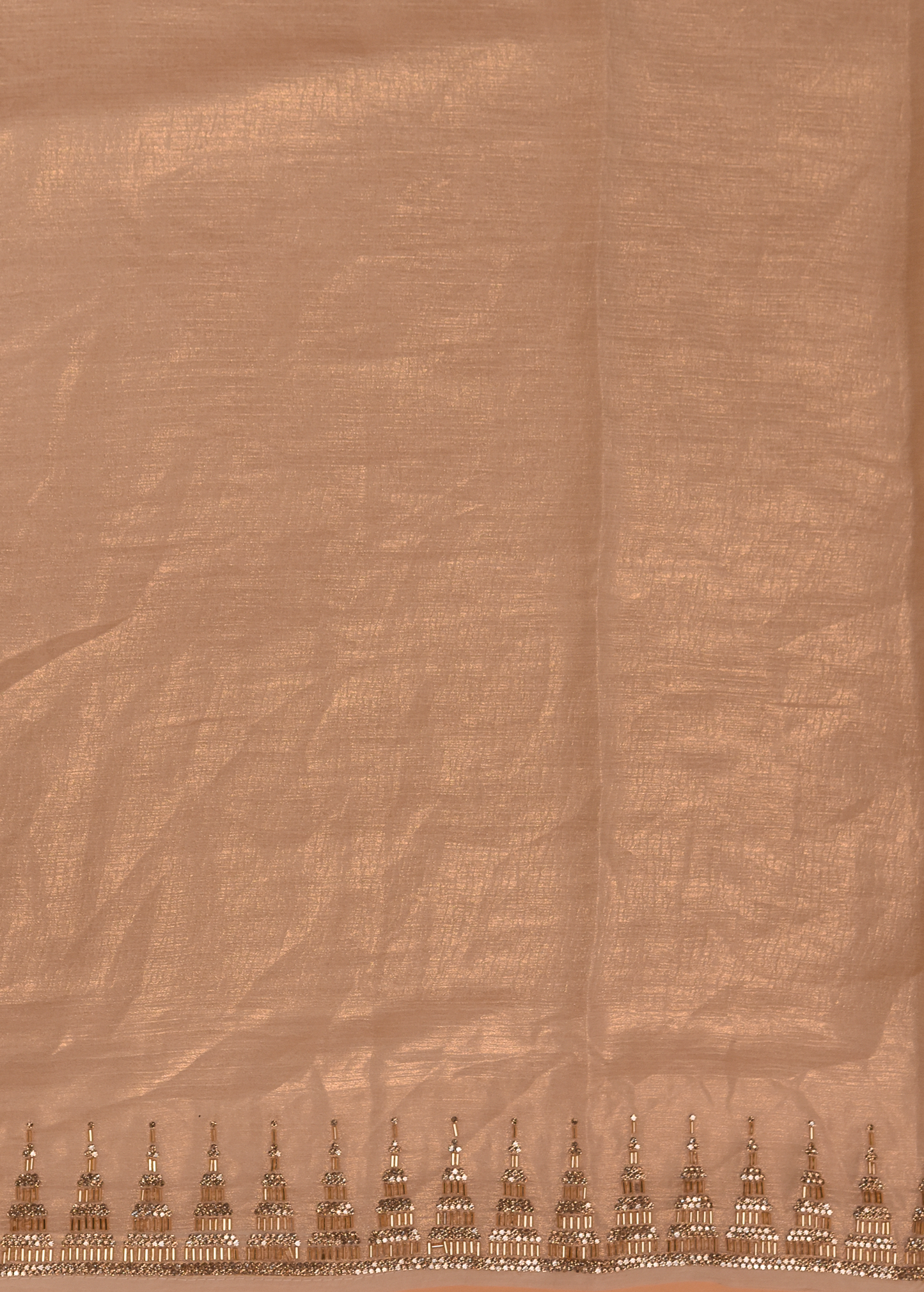 Silver Shimmer Georgette Embroidered Saree