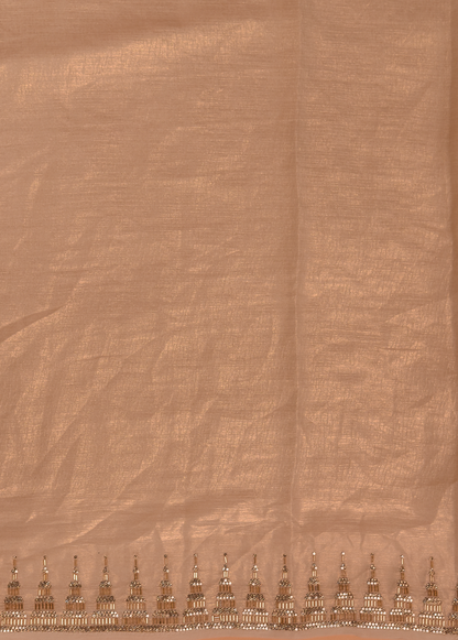 Silver Shimmer Georgette Embroidered Saree