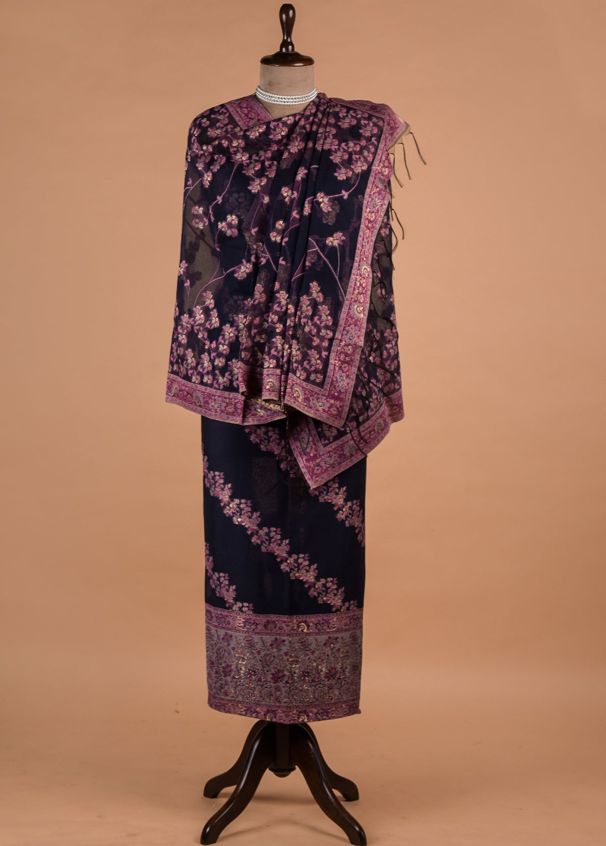 Blue Cotton Silk Dress Material