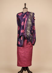 Pink Tussar Dress Material