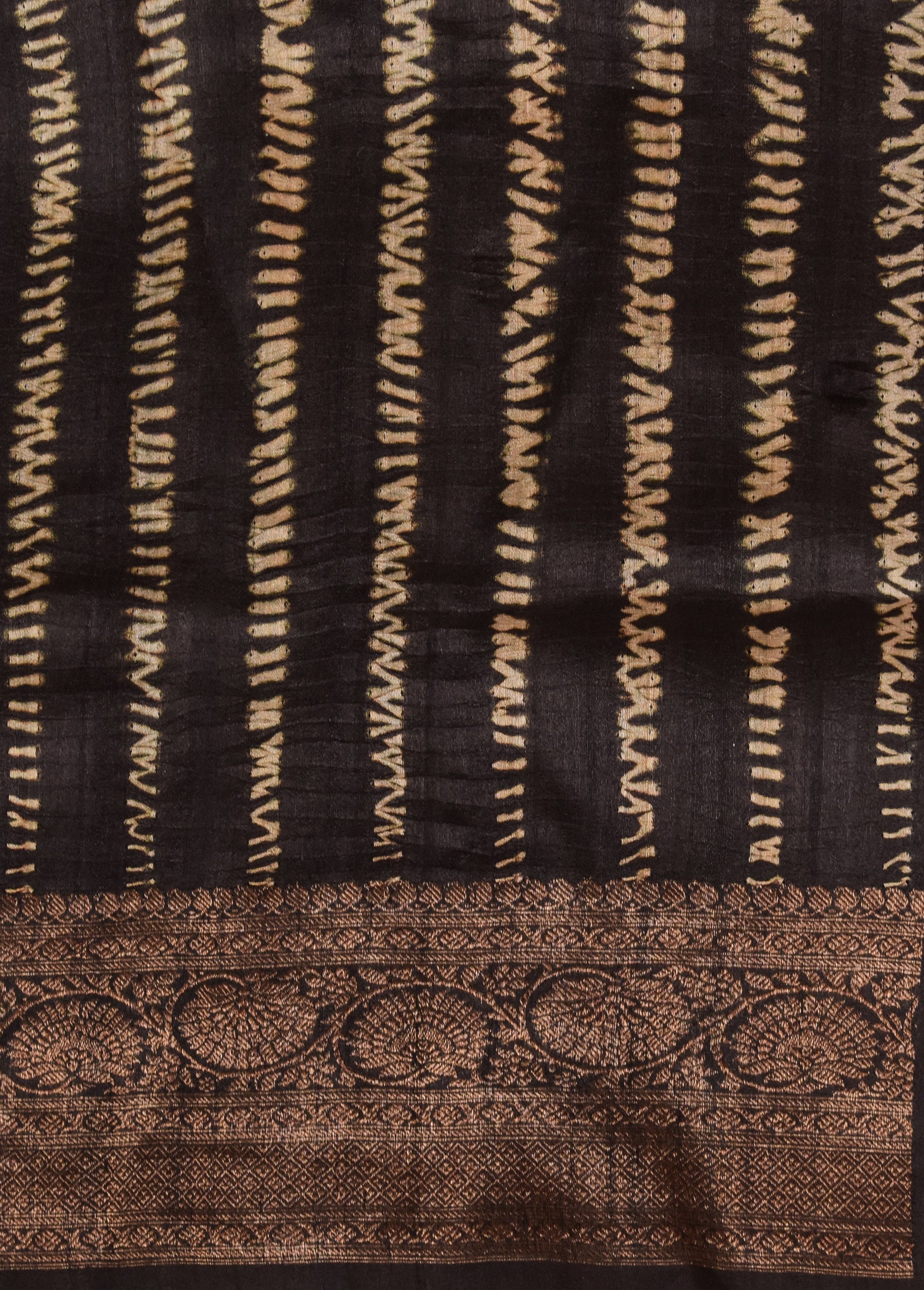Black Tussar Georgette Banarasi Saree