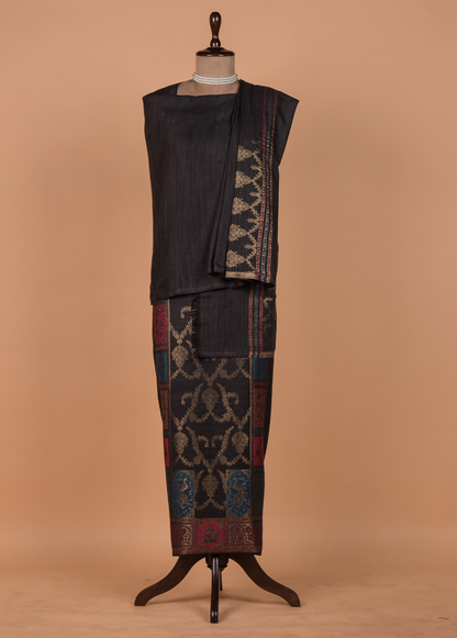 Grey Pashmina Dress Material