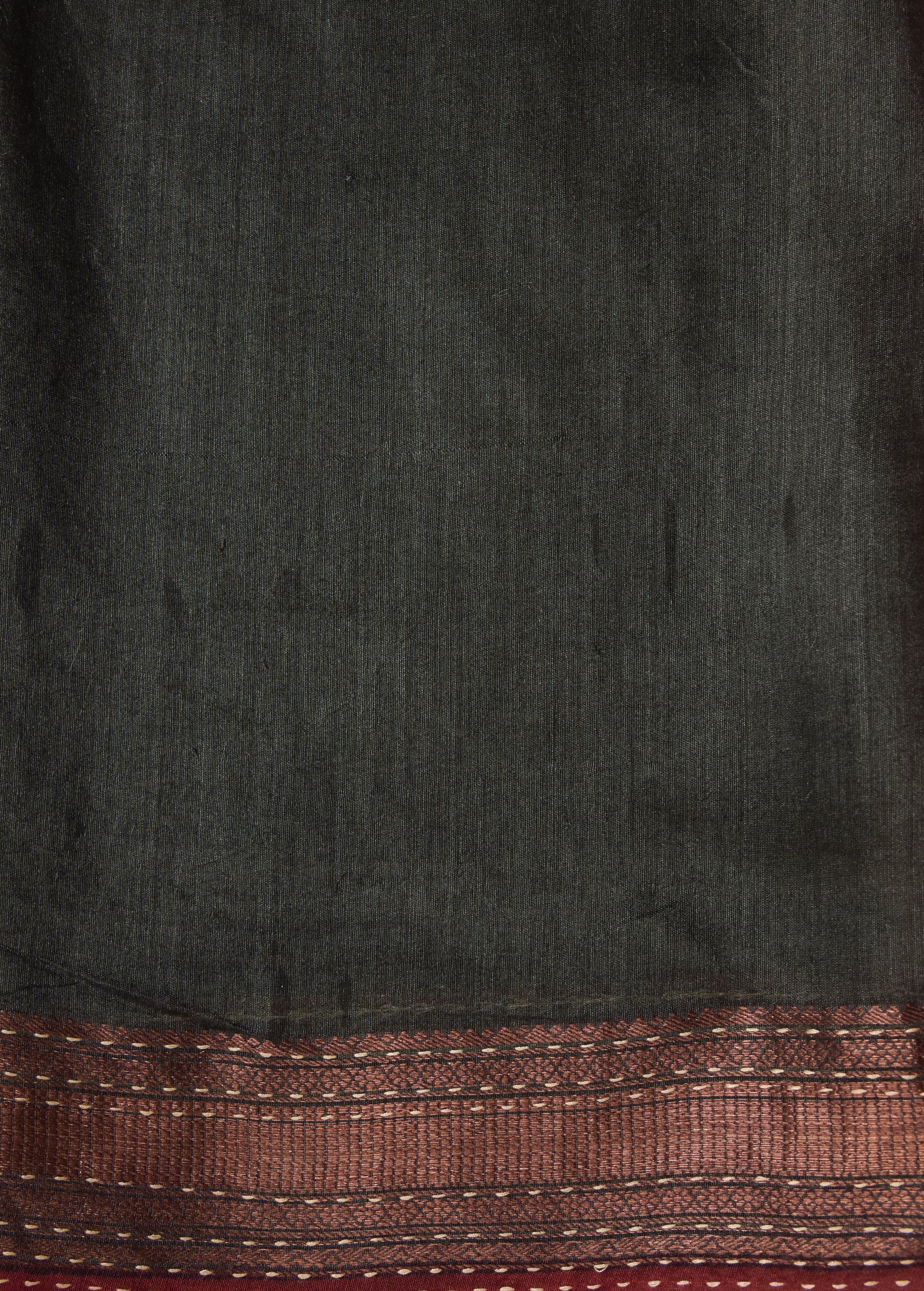 Red Tussar Printed Saree