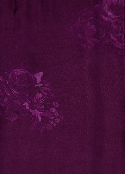 Black Satin Printed Saree