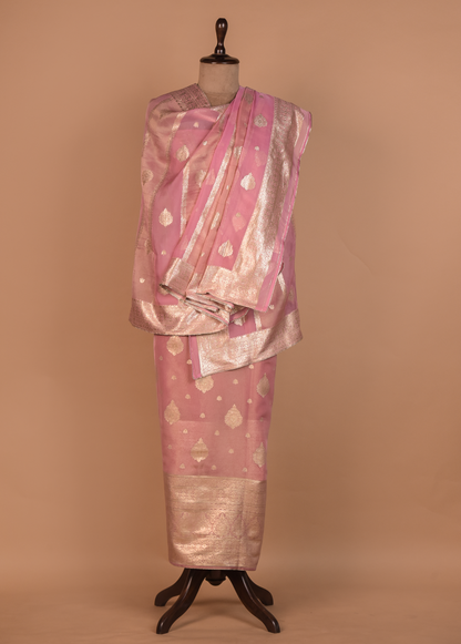 Pink Tissue Dress Material