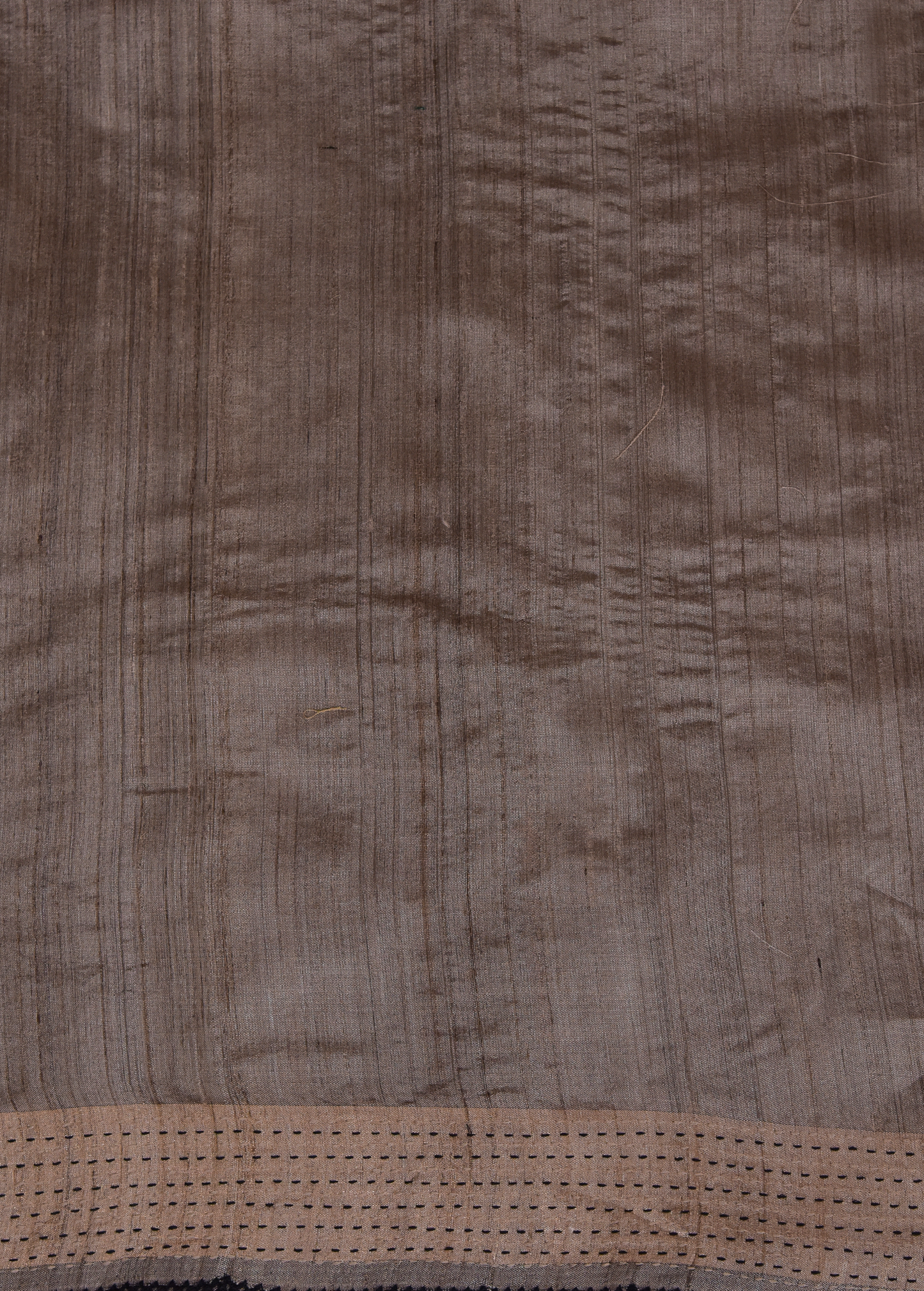 Black Handloom Tussar Embroidered Saree