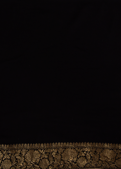 Black Georgette Banarasi Saree