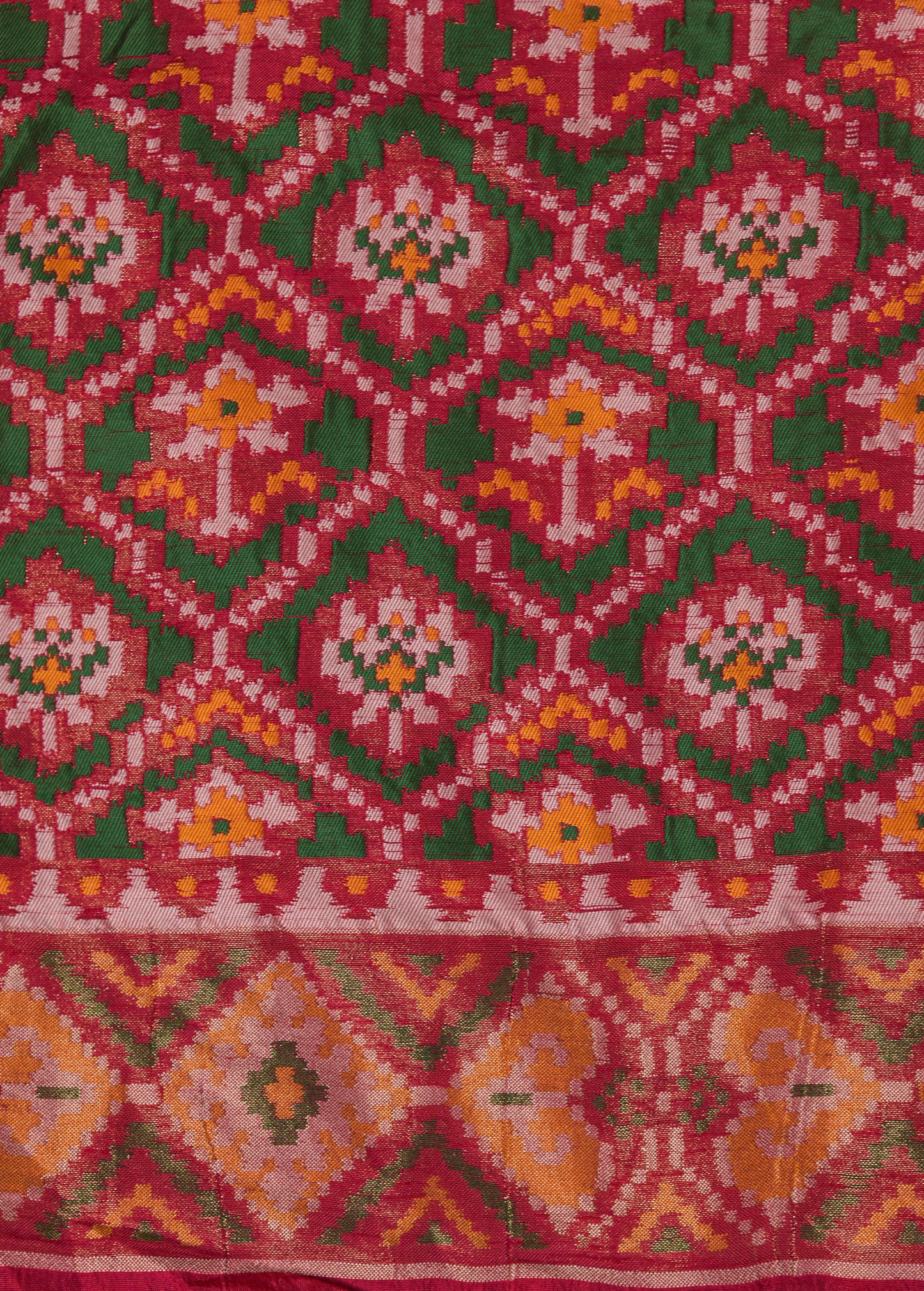 Pink Art Silk Patola Saree