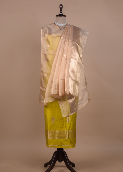 Yellow Silk Dress Material