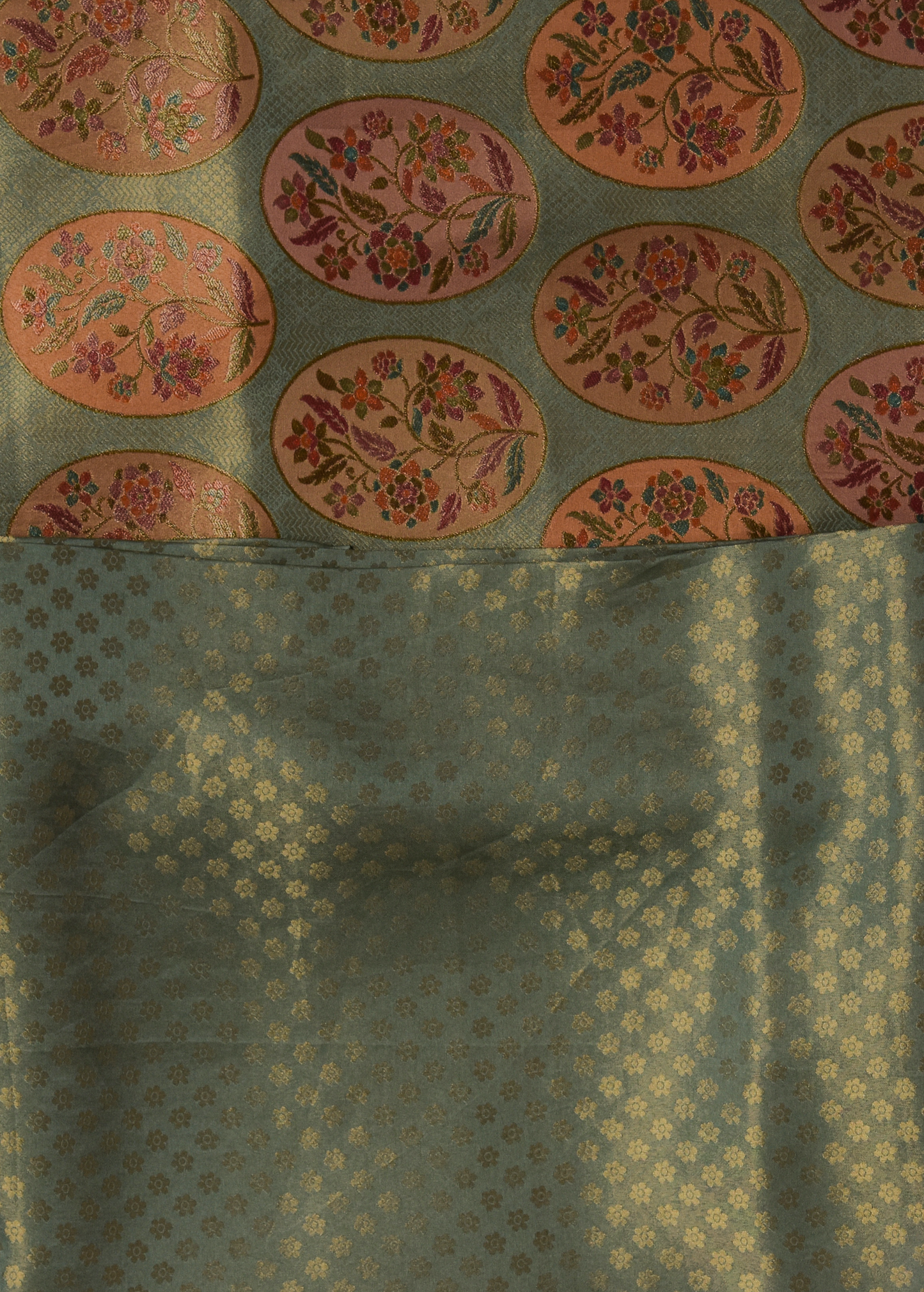 Green Moroccan Silk Embroidered Saree