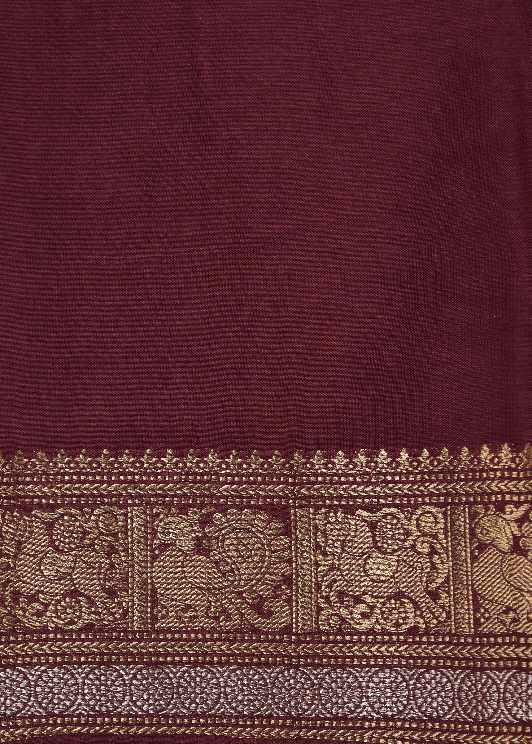 Wine Handwoven Banarasi Saree
