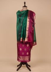 Pink Tussar Dress Material