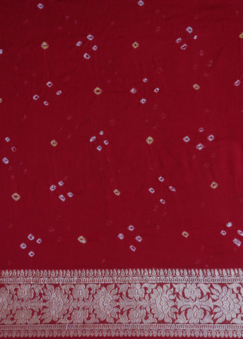 Red Georgette Bandhani Saree