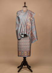 Blue Pashmina Dress Material