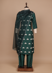 Green Silk Straight Set