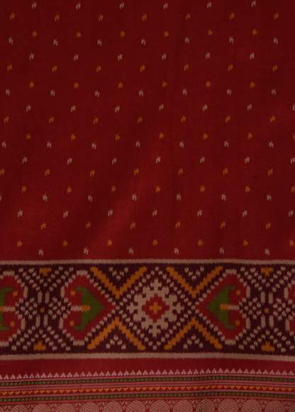 Cream Art Silk Printed Saree