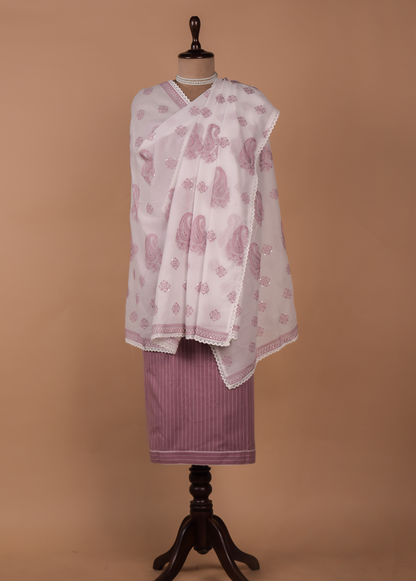 Pink Cotton Dress Material