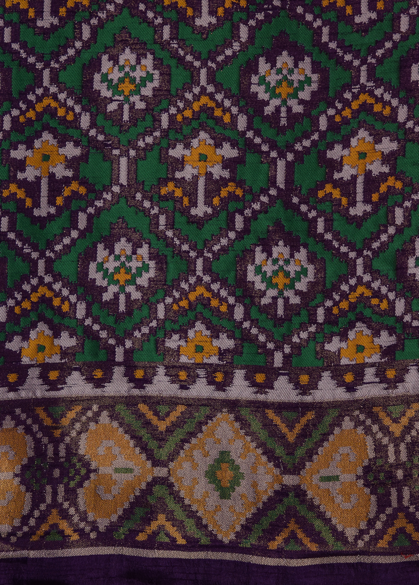 Purple Art Silk Patola Saree