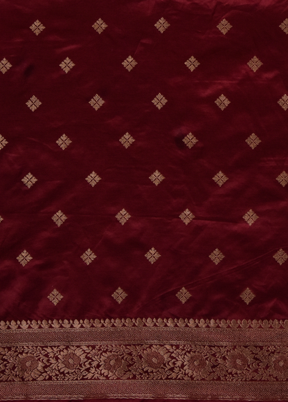 Red Art Crepe Banarasi Saree