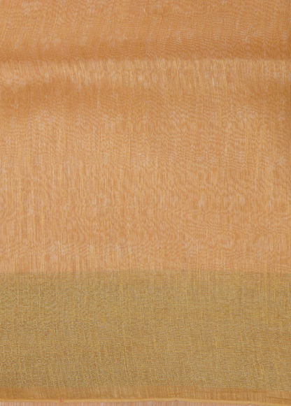 Yellow Linen Embroidered Saree