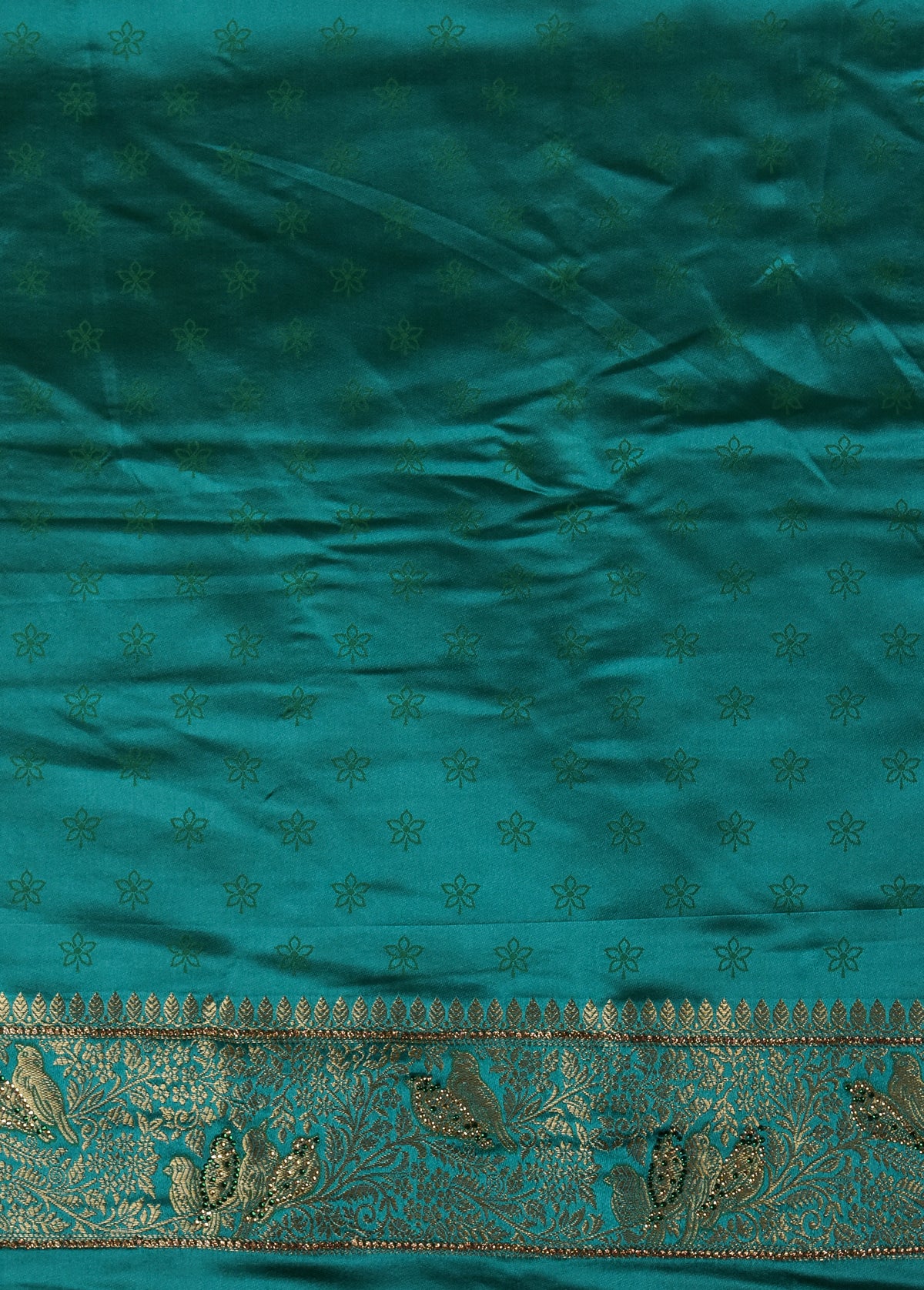 Blue Art Satin Banarasi Saree