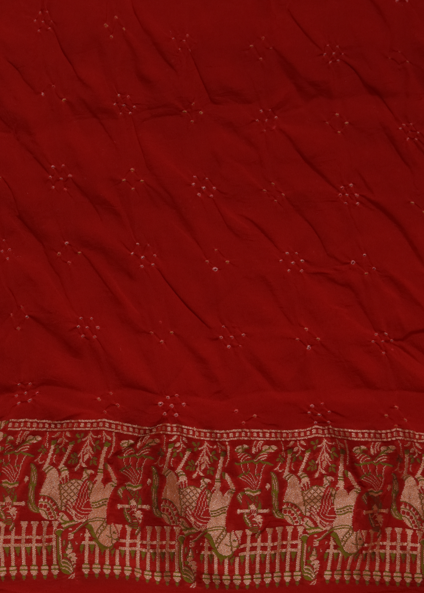 Red Georgette Printed Saree