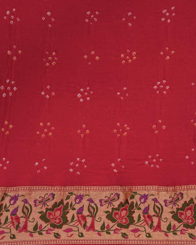 Red Georgette Bandhani Saree